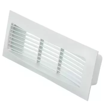 Решетка вентиляционная ABS пластик, приточно-вытяжная, с фланцем 60х204 мм, белая, Event, 60204РСФ