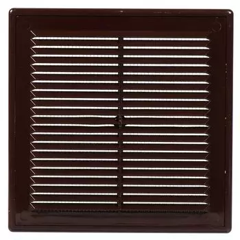 Решетка вентиляционная ABS пластик, разъемная, 200х200 мм, с сеткой, коричневая, Event, 2121Р