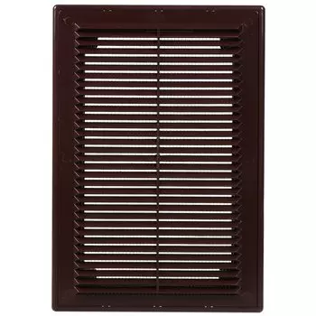 Решетка вентиляционная ABS пластик, разъемная, 200х300 мм, с сеткой, коричневая, Event, 2030РЦ