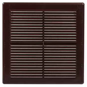 Решетка вентиляционная ABS пластик, разъемная, 250х250 мм, с сеткой, коричневая, Event, 2525Р