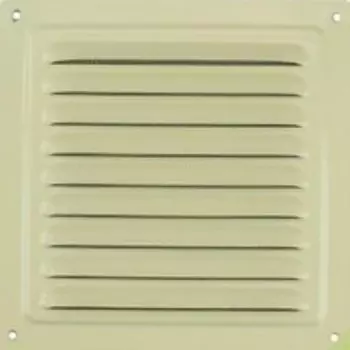 Решетка вентиляционная металл, 200х200 мм, с сеткой, бежевая, Viento, РМ2020беж