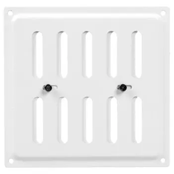 Решетка вентиляционная металл, регулируемая, 150х150 мм, белая, Event, 150х150ВРР