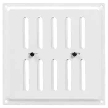 Решетка вентиляционная металл, регулируемая, 175х175 мм, белая, Event, 175х175ВРР