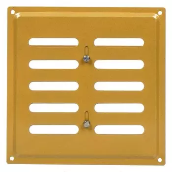 Решетка вентиляционная металл, регулируемая, 175х175 мм, золотая, Event, 175х175ВРР