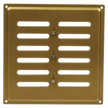 Решетка вентиляционная металл, регулируемая, 200х200 мм, золотая, Event, 200х200ВРР