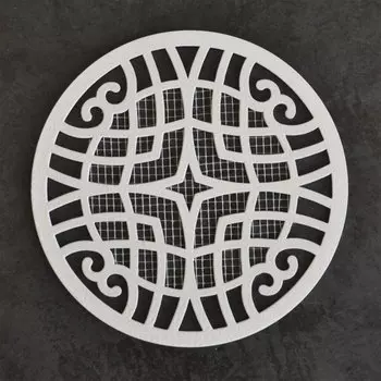 Решетка вентиляционная металл, установочный диаметр 100х145х145 мм, с сеткой, потолочная, белая, Event