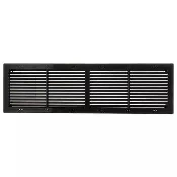 Решетка вентиляционная пластик, переточная, 450х130 мм, с сеткой, черная, Viento, 4513ВР-черная