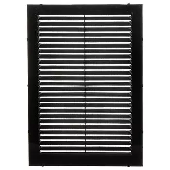 Решетка вентиляционная пластик, вытяжная, 170х240 мм, с сеткой, черная, Viento