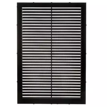 Решетка вентиляционная пластик, вытяжная, 190х290 мм, с сеткой, черная, Viento