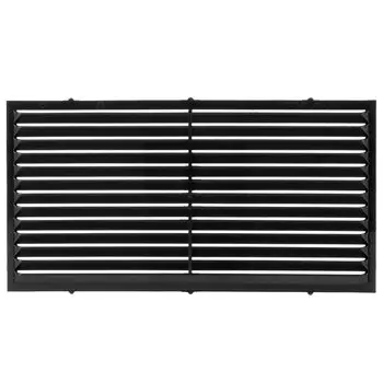 Решетка вентиляционная пластик, вытяжная, 220х110 мм, с сеткой, черная, Viento