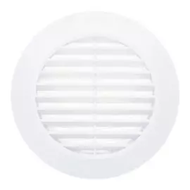 Решетка вентиляционная пластик, разъемная, установочный диаметр 140 мм, с сеткой, круглая, с выходом, Event, Э140/100Р