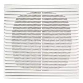 Решетка вентиляционная пластик, 130х130 мм, с сеткой, Viento, 1313ПВ