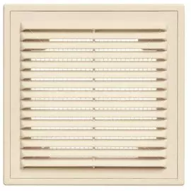 Решетка вентиляционная пластик, разъемная, 180х250 мм, с сеткой, слоновая кость, Viento, 1825ВР
