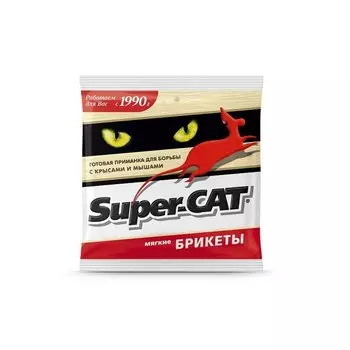 Родентицид Super-CAT, Avgust, от грызунов, мягкий брикет, 100 г