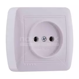Розетка открытой установки, 1 гнездо, без заземления, пластик, белая, Lezard, Demet, 711-0200-121