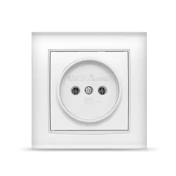 Розетка скрытой установки, 1 гнездо, без заземления, 16 А, ABS пластик, IP20, белая, UNIVersal, Бриллиант, 7947588