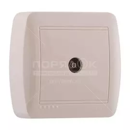 Розетка телевизионная открытой установки одноместная Lezard Demet 711-0300-130 кремовая