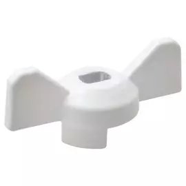 Ручка-бабочка для крана, 1/2"-3/4", белая, индивидуальная упаковка, MasterProf