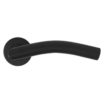 Ручка дверная Аллюр, 1803 SS BL, 15 737, комплект ручек, матовый черный