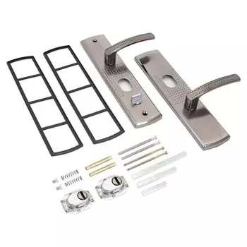 Ручка дверная Аллюр, РН-А222-L, 5 378, левая, для кит. металл. дверей, комплект ручек, матовый никель, сталь