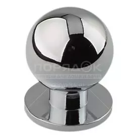 Ручка-кнопка мебельная 14.137.02, малая, хром, 303031