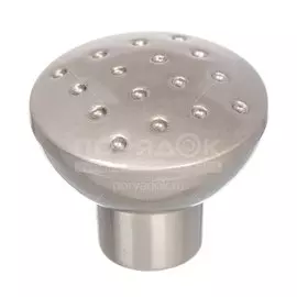 Ручка-кнопка мебельная Trodos, 14.105.05, никель, 303023