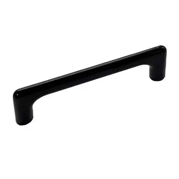 Ручка-скоба мебельная Trodos, 8 018, 96мм, ЦАМ, черный матовая, 303586