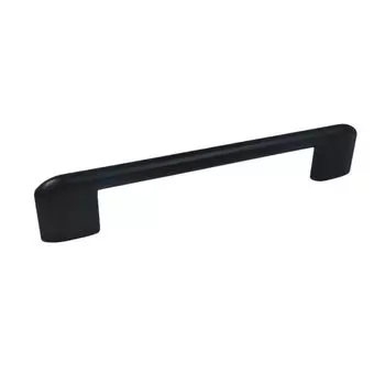 Ручка-скоба мебельная Trodos, 8 653, 128мм, ЦАМ, хедер, черный матовая, 303829