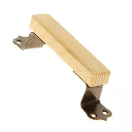 Ручка-скоба мебельная Секрет-Киров, РСД-100, с деревянной накладкой, 140х27х22 мм, металл