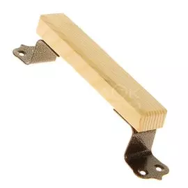 Ручка-скоба мебельная Секрет-Киров, РСД-120, с деревянной накладкой, 170х32х22 мм, металл