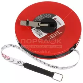 Рулетка геодезическая, 30 м, лента ПВХ, 12.5 мм, Bartex