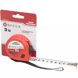 Рулетка 3х16 мм, с фиксатором, + кнопка, Bartex, M-58