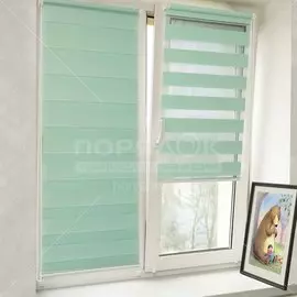 Рулонная штора 160х62 см, ширина крепления 66 см, мятная, СРШ-01МК-41041