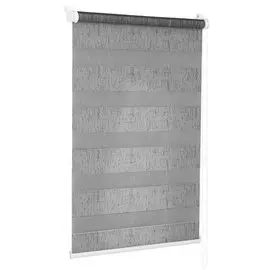 Рулонная штора Лагос, 160х57 см, ширина крепления 61 см, серая, СРШ-01МК-4486