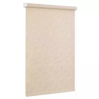 Рулонная штора Веда жаккард, 170х140 см, ширина крепления 144 см, бежевая, Delfa, СРШ-03-834