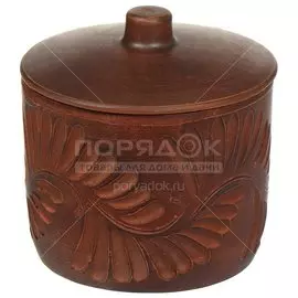 Сахарница керамическая, 600 мл, красная глина