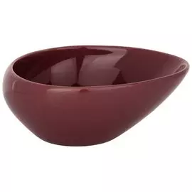 Салатник фарфор, овальный, 18х15.5х7.5 см, Fusion, Bronco, 263-1006, брусничный