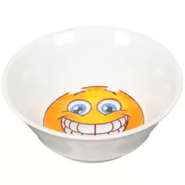 Салатник керамика, круглый, 0.2 л, Смайлики 1, Добрушский фарфоровый завод, 3С0927