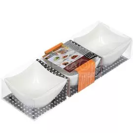 Салатник керамика, квадратный, 3 шт, 9.3х5 см, Квадрат, Y4-3220