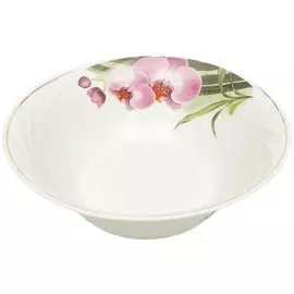 Салатник керамика, круглый, 1.2 л, Бамбуковая орхидея, Добрушский фарфоровый завод, 5С0842Ф34