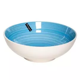 Салатник керамика, круглый, 23 см, 1.69 л, Аэрография Морской Вечер, Elrington, 139-27033, голубой