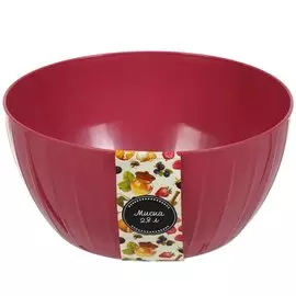 Салатник пластик, круглый, 2.8 л, Вкус лета, Sugar&amp;Spice, SE1876, вишневый