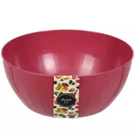 Салатник пластик, круглый, 5 л, Вкус лета, Sugar&amp;Spice, SE1877, вишневый