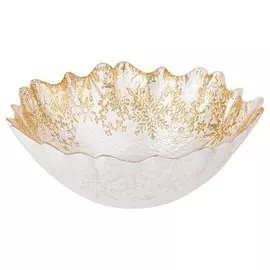 Салатник стекло, круглый, 15 см, Snow gold, 339-252