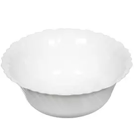 Салатник стеклокерамика, круглый, 15 см, 0.5 л, Белый, Daniks, 223767, белый