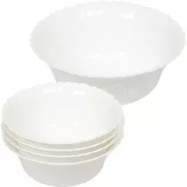 Салатник стеклокерамика, круглый, 5 шт, 4х18, 23 см, 0.7, 2 л, Белый, Daniks, LHW-70*4, LHW-90*1, белый