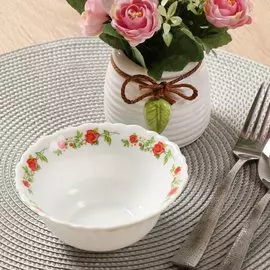 Салатник стеклокерамика, круглый, 13 см, 0.28 л, Фламенко, Daniks, BY13LTW50