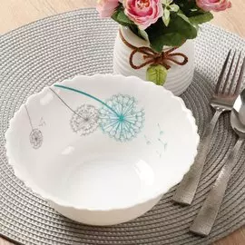 Салатник стеклокерамика, круглый, 18 см, 0.8 л, Одуванчик, Daniks, LHW-70-130313/303123