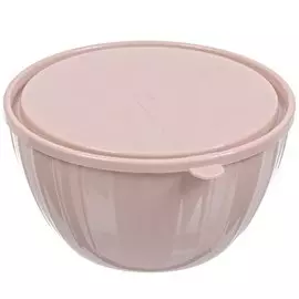 Салатник пластик, круглый, 1.7 л, с крышкой, Vanilla, Sugar&amp;Spice, SE186611005, латте