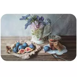 Салфетка для стола пластик, 41х26 см, прямоугольная, Инжир